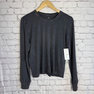 Spiritual Gangster Gamechanger Long Sleeve T in Vintage Black Size M NWT